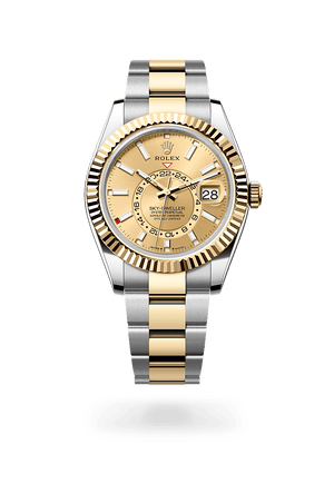 Rolex Sky-Dweller in Yellow Rolesor and Champagne-colour Dial,M326933-0001 | Polacheck's Jewelers