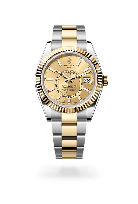 Rolex Sky-Dweller in Yellow Rolesor and Champagne-colour Dial,M326933-0001 | Polacheck's Jewelers
