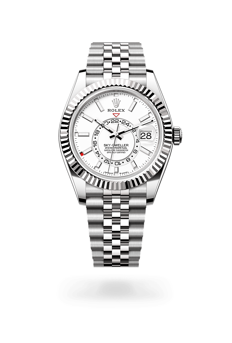 Rolex Sky-Dweller in White Rolesor and Intense White Dial, M336934-0004 | Polacheck's Jewelers