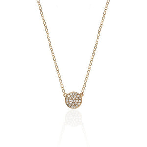 Mini Diamond Disc Necklace